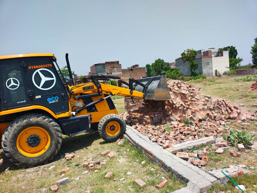 The Bulldozer Strikes Administration Launches Crackdown on Illegal Colonies Bulldozers Roll Near Uttam Nagar Roads and DPCs Demolished